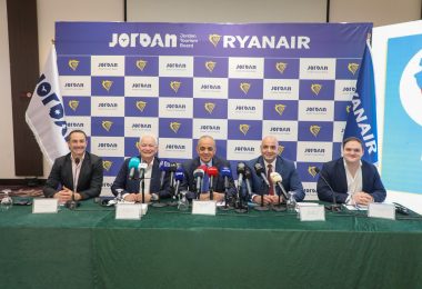 Ryanair amplia la rete invernale verso la Giordania